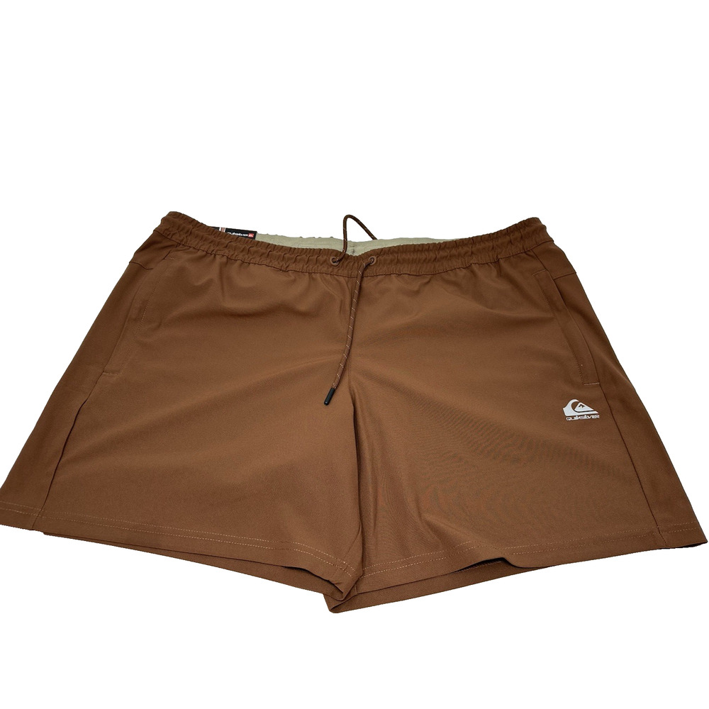 Quiksilver Men's Comfort Stretch Dry Flight Active Short, Brown, XXL